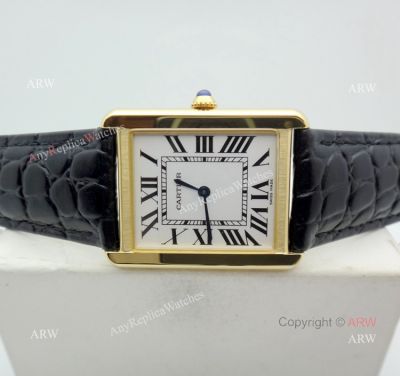 2019 New Style Cartier Tank Solo 27mm Midsize Watch Gold Case